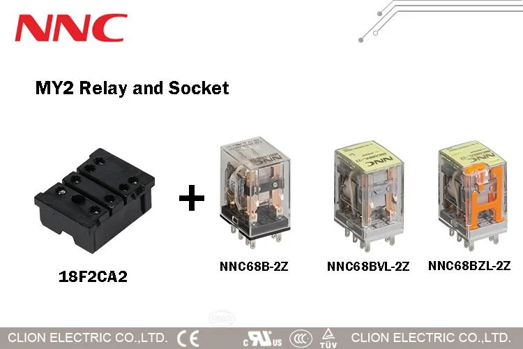 Relay Socket 18F2CA2 6.5A 10A 300V 68B-2Z (HH52P MY2) relay base