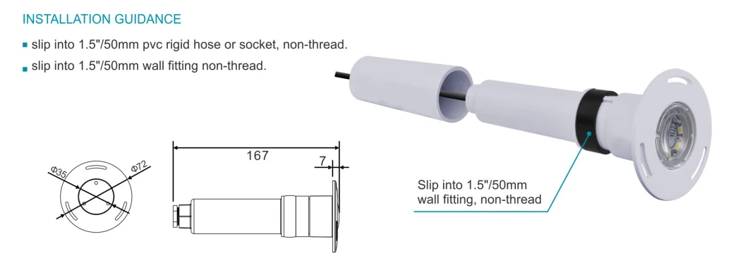 Carton Packed Made in China Underwater Wl-Mf-Series Pool Light with High Quality