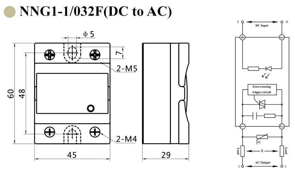 Solid State Relay Nng1-1/032f 250f (SSR-DA AA DD)