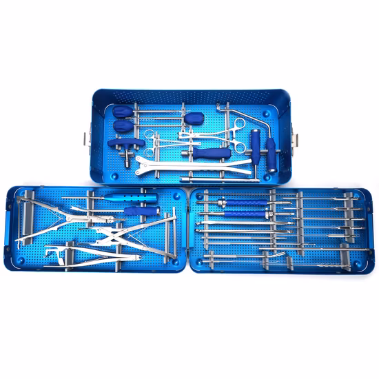Série de equipamentos cirúrgicos ortopédicos para cirurgia da coluna, sistema espinhal, parafuso pedicular, conjunto de ferramentas