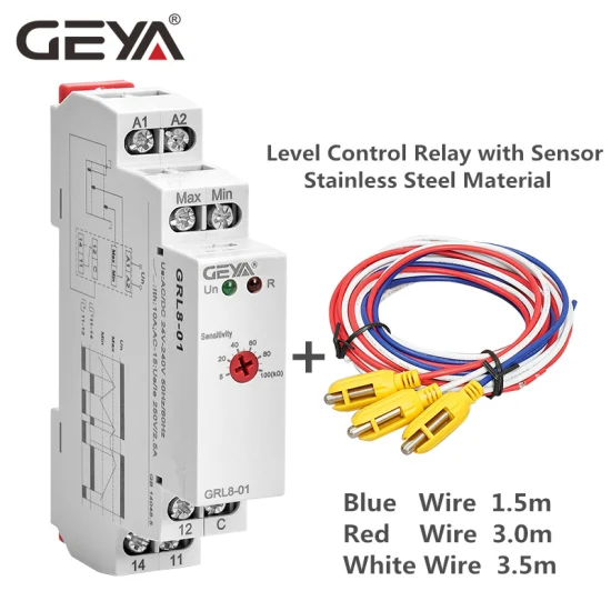 Geya Grl8 10A Liquid Timer Control Relay Eletrônico 12V para controlador de nível de líquido